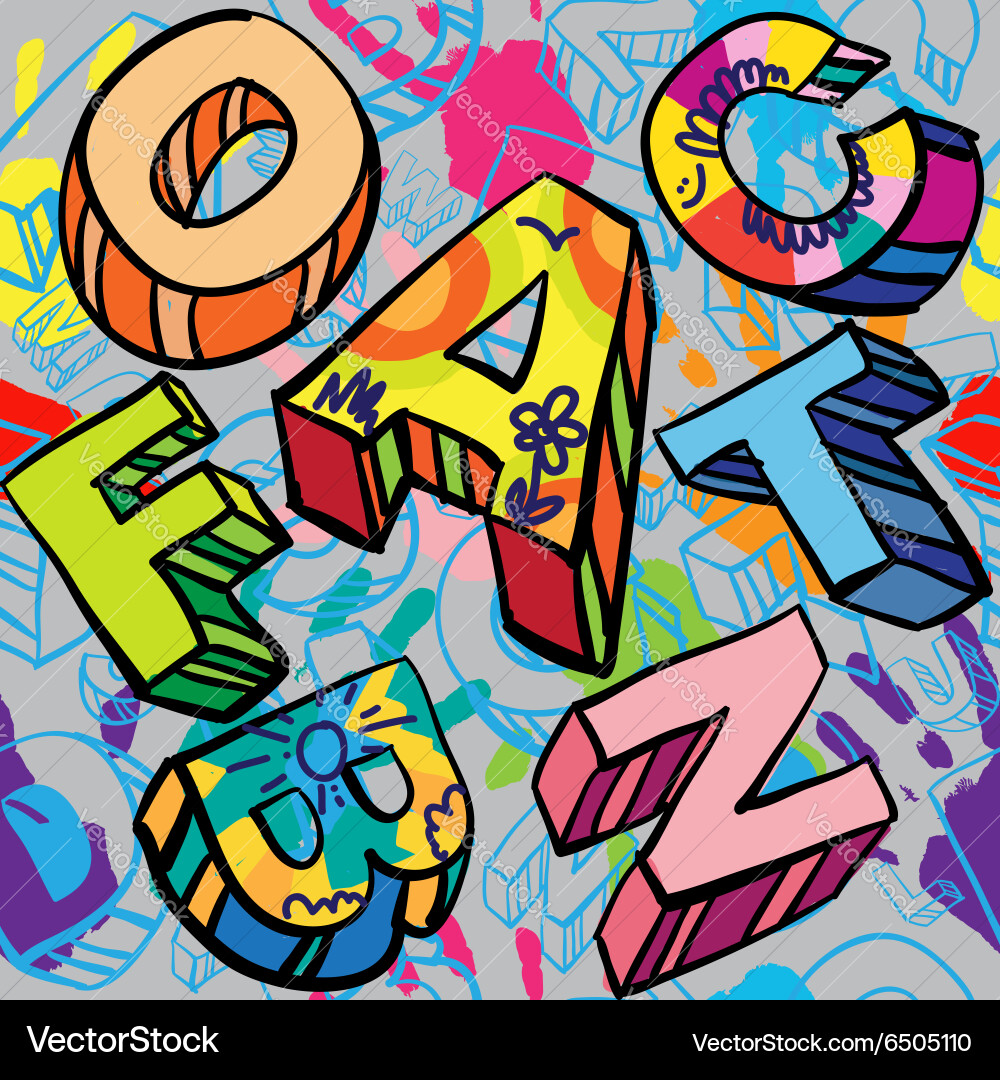 Seamless pattern with hand colorful prints vector image