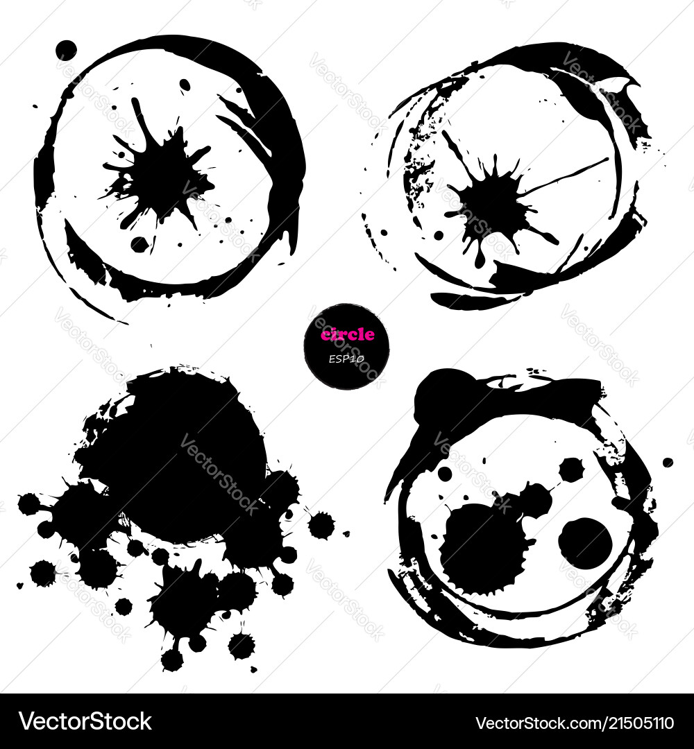 Set of 4 circles design elements for background Set of 4 circles design elements for background vector image