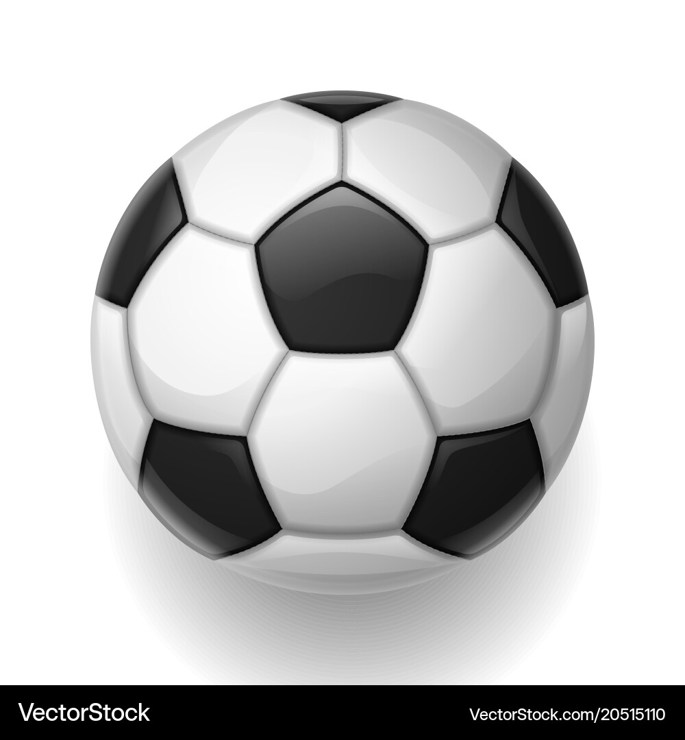 Soccer ball on white background sports football Vector Image