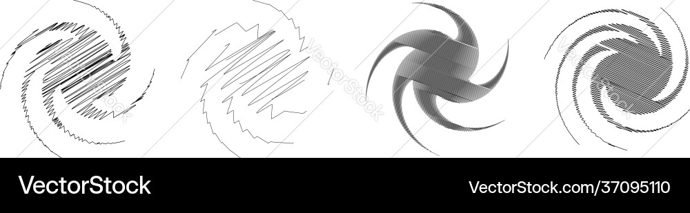 Spiral swirl twirl design element with sketchy Spiral swirl twirl design element with sketchy vector image