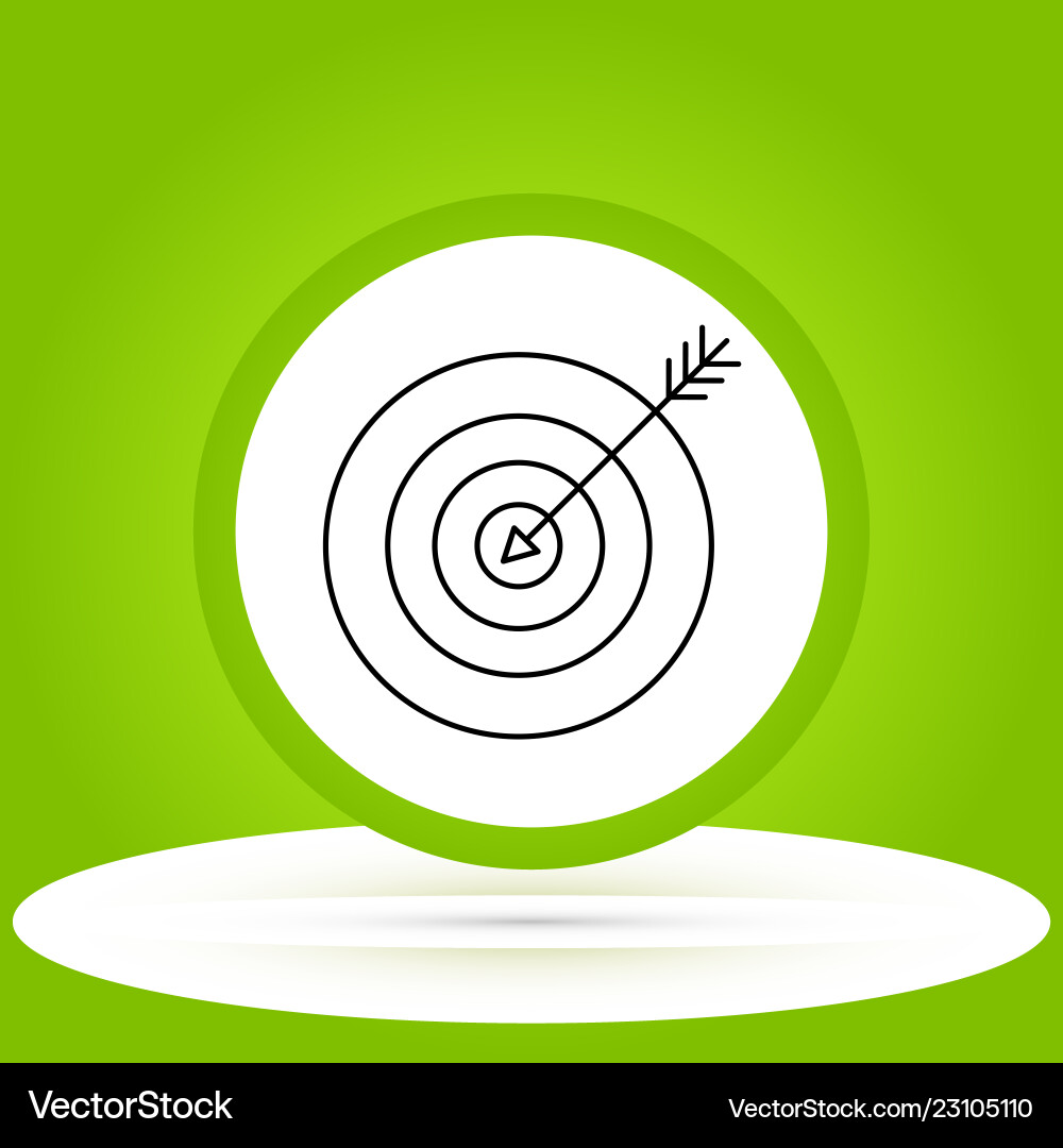 Target icon in creative design with elements vector image