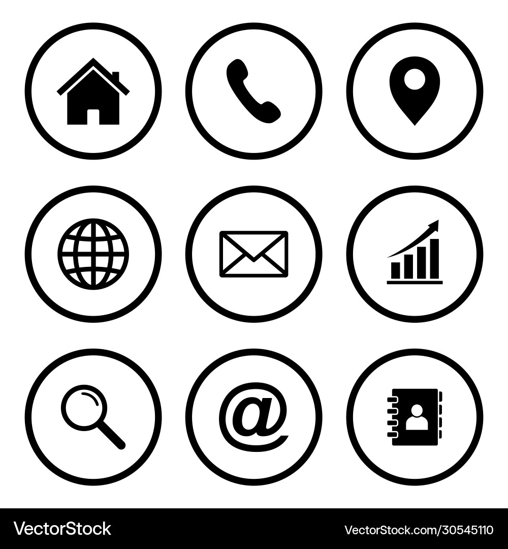Website icon set web symbol vector image