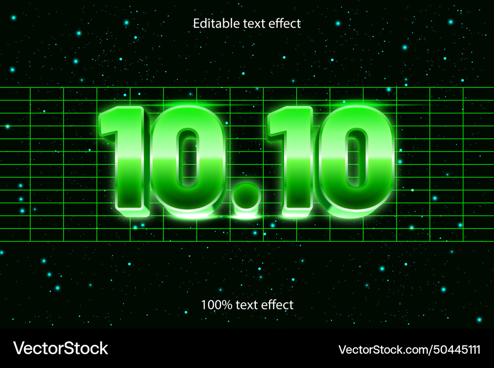 1010 editable text effect retro style 1010 editable text effect retro style Vector Image