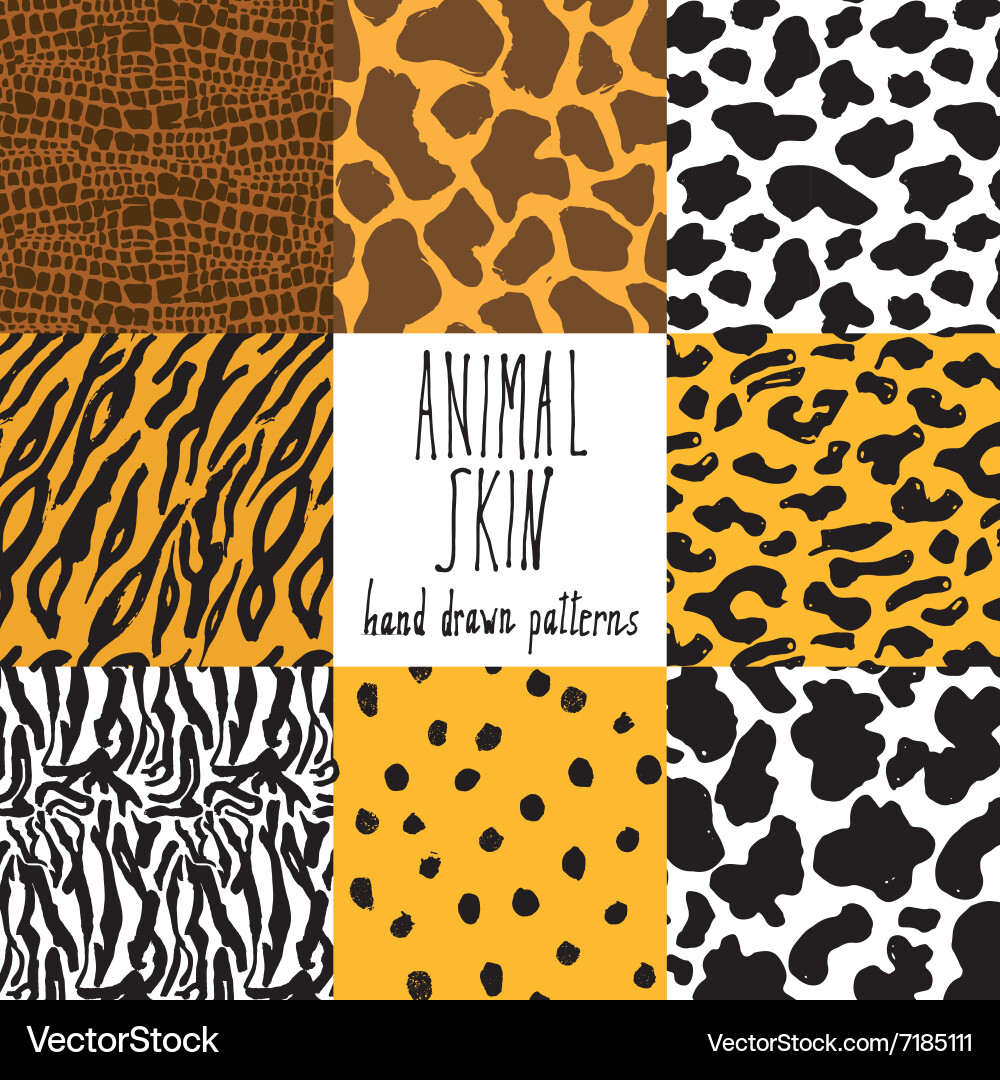 Animal Skin Texture Seamless Pattern Vector Image