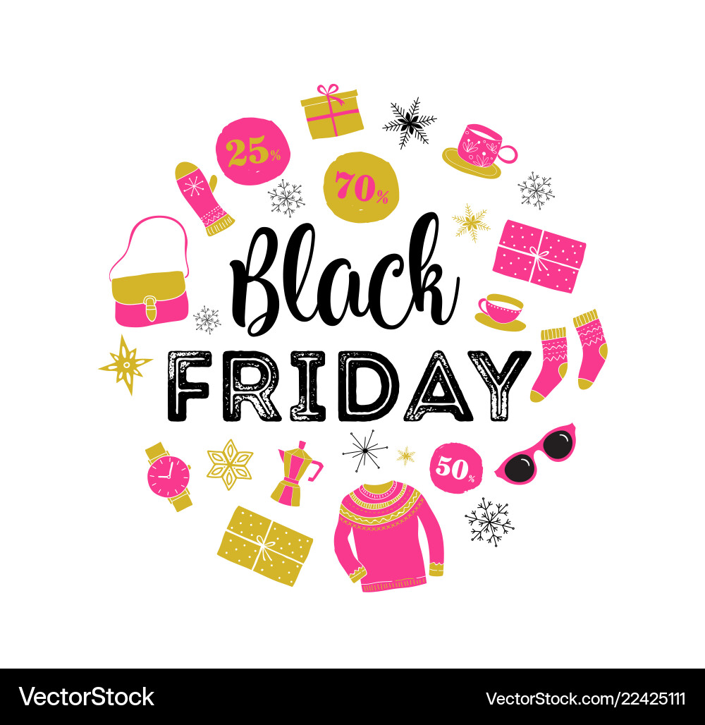 Black friday christmas sale banner poster Black friday christmas sale banner poster vector image