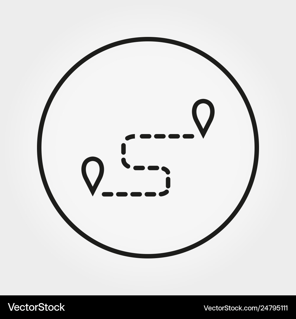 Cartographic mark location initial and final Cartographic mark location initial and final vector image