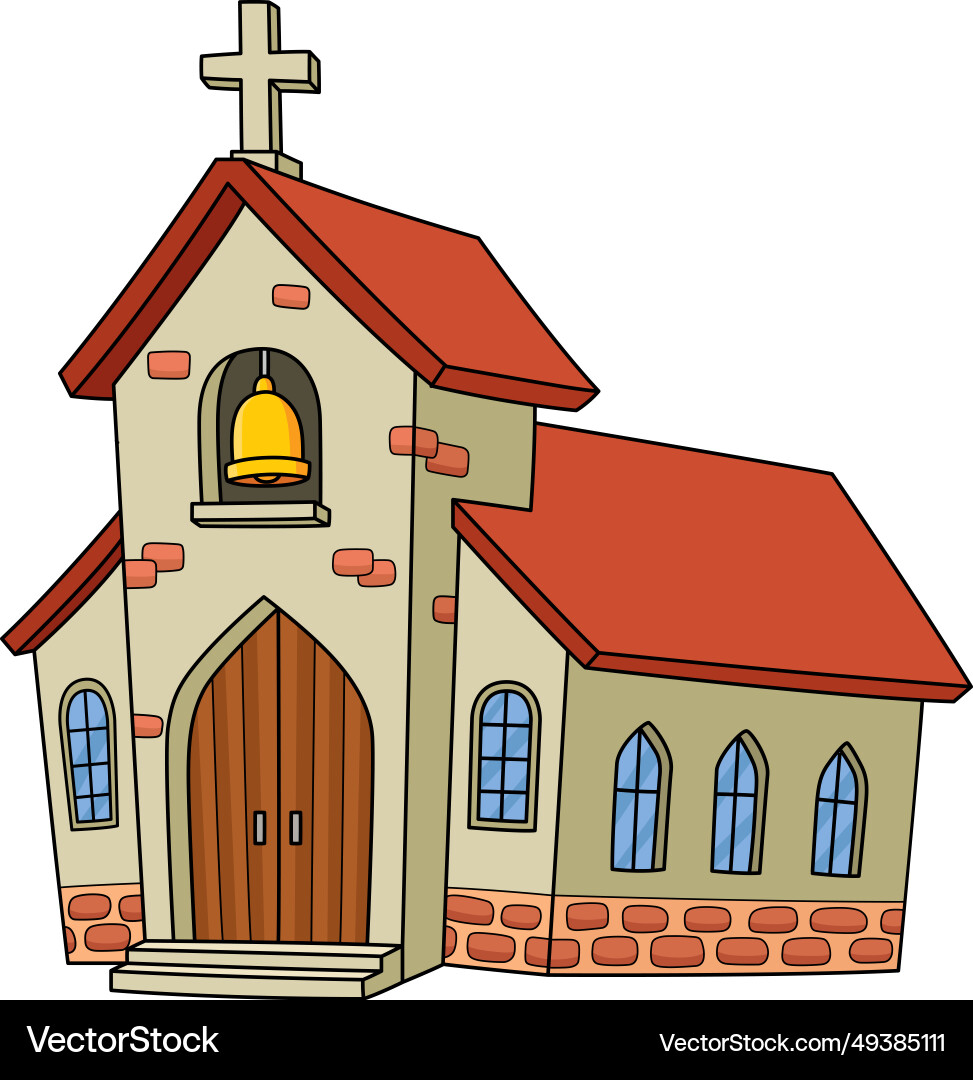 Christian Church Cartoon – Lizenzfreie Vektorgrafik | VectorStock, image size:973x1080