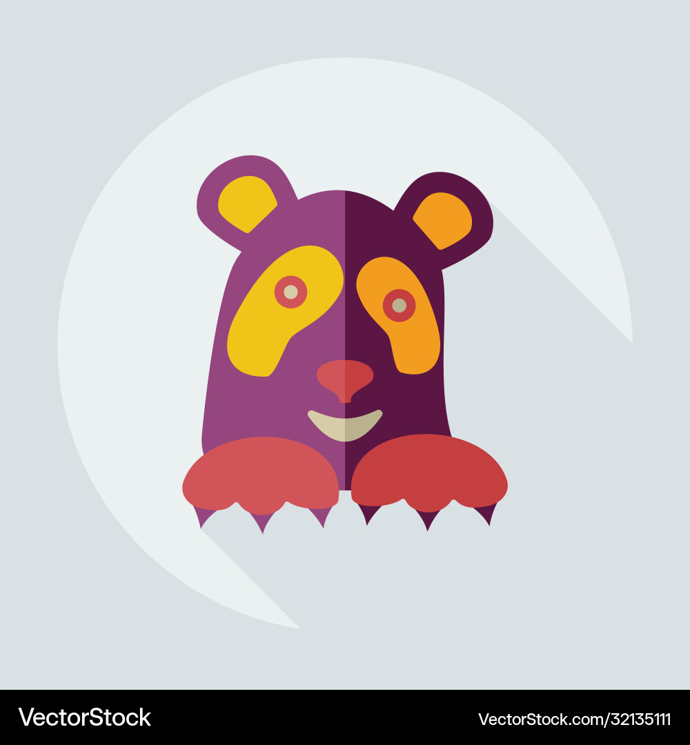 Flat modern design with shadow icons pandas Vector Image