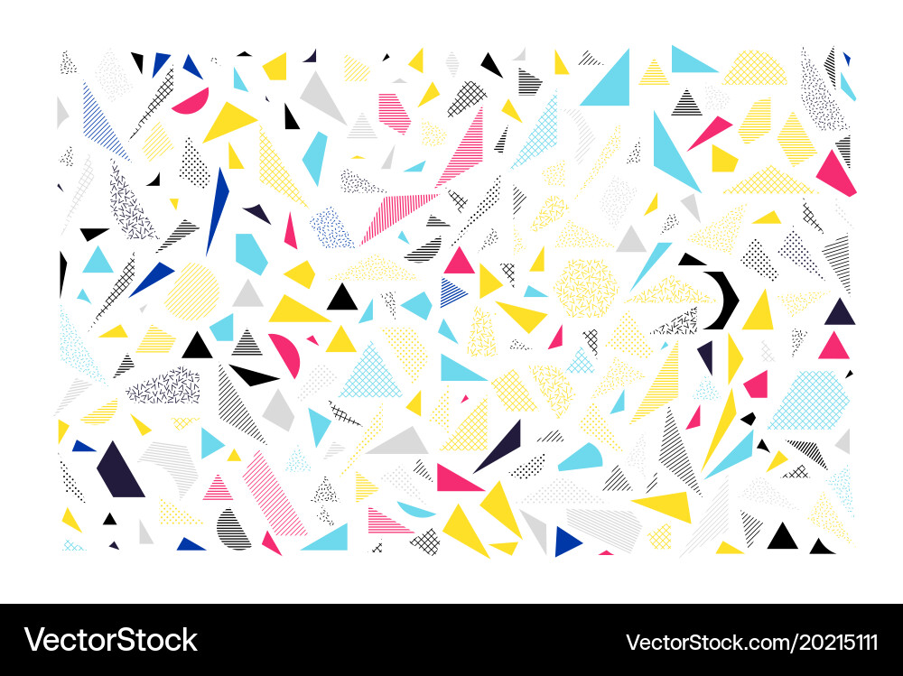 Geometric Triangle Pattern Set vector image