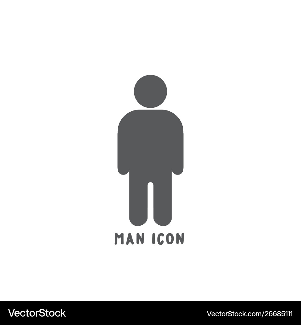 Man icon simple flat style vector image