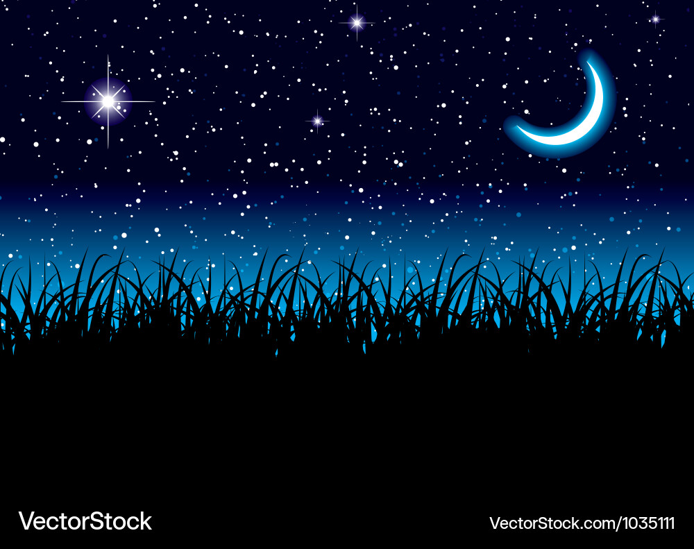 Moon space grass Royalty Free Vector Image - VectorStock