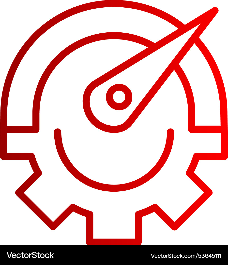 Performance line gradient icon Vector Image