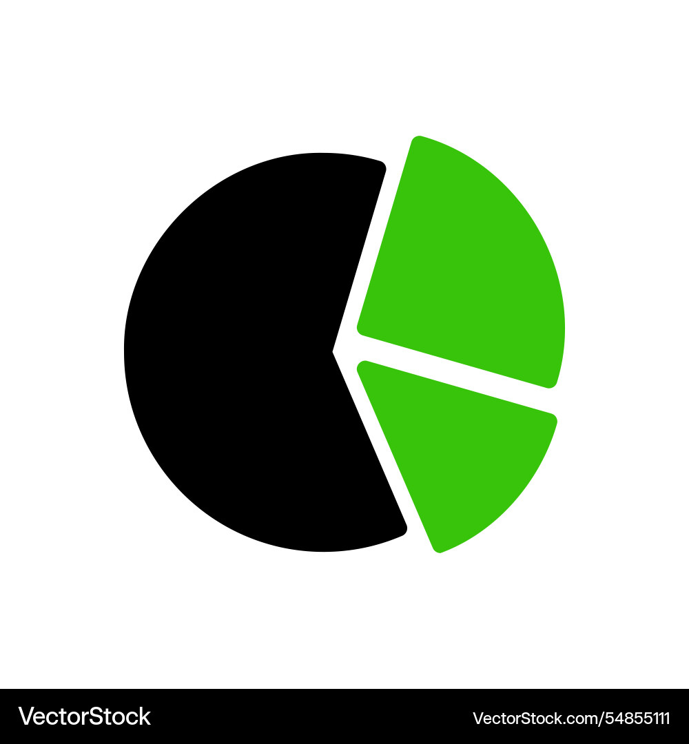 Pie chart graphic design concept of data vector image
