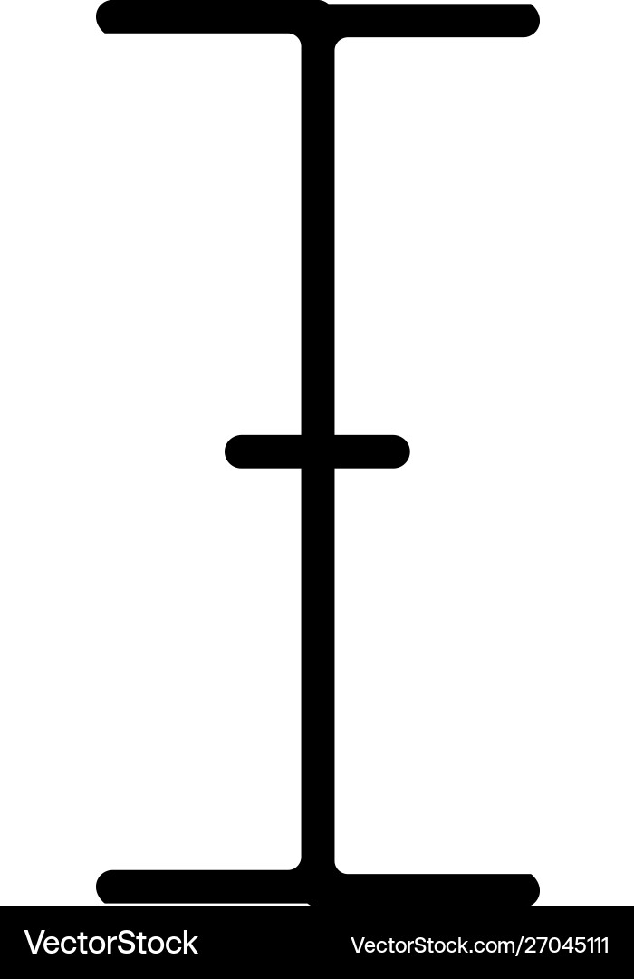 Text insertion marker black thin line icon Text insertion marker black thin line icon vector image