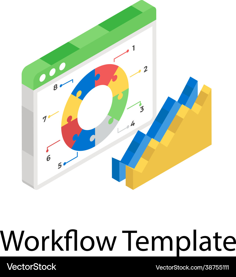 Workflow template Vector Image