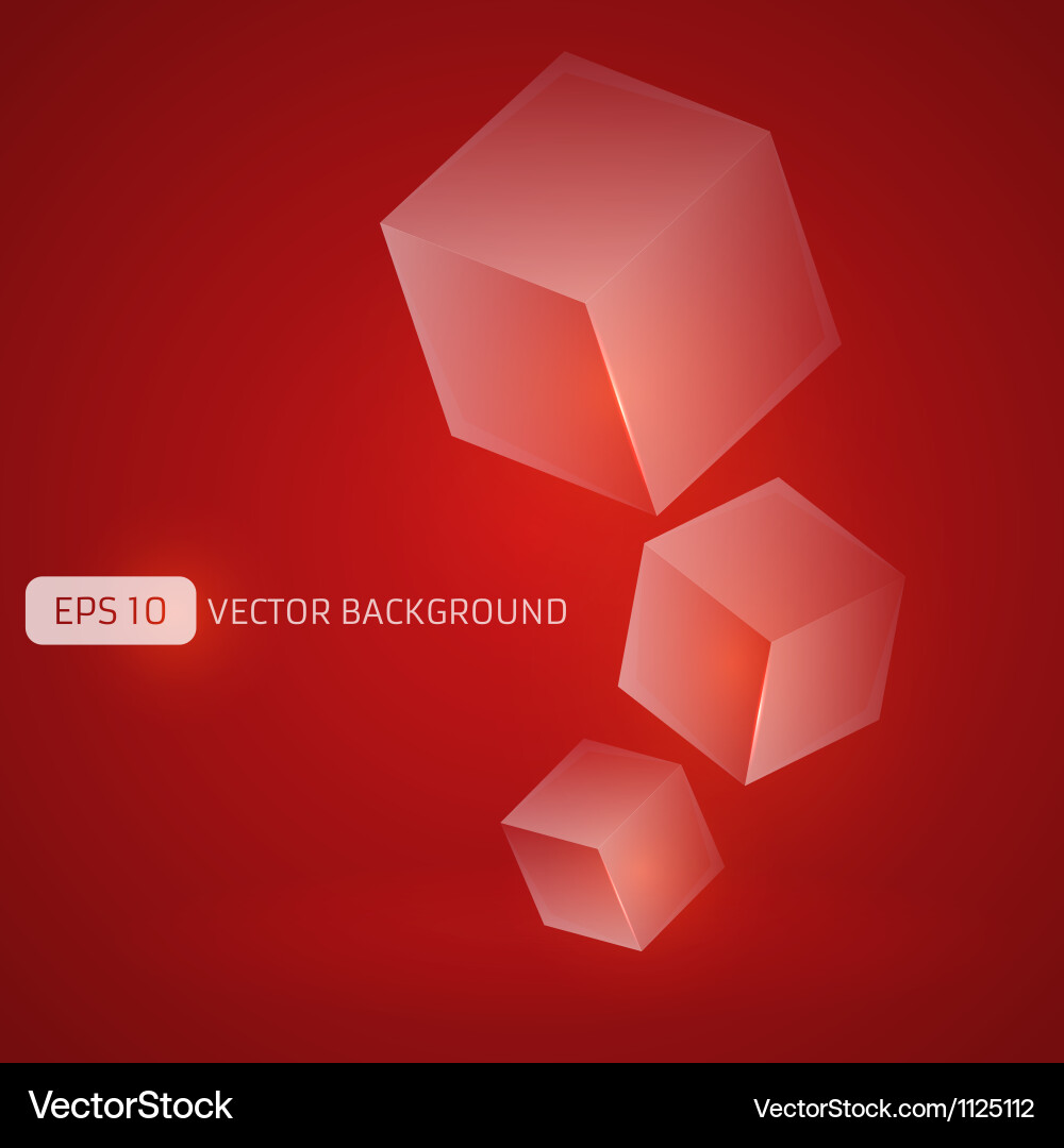 Abstract cubes background vector image