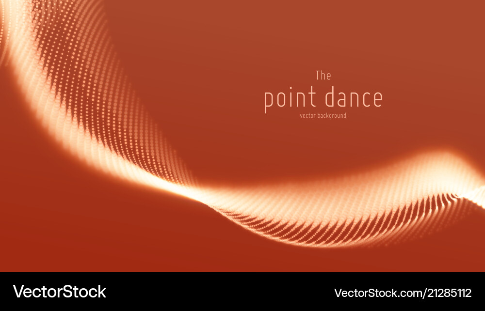 Abstract red particle wave points array Abstract red particle wave points array Vector Image