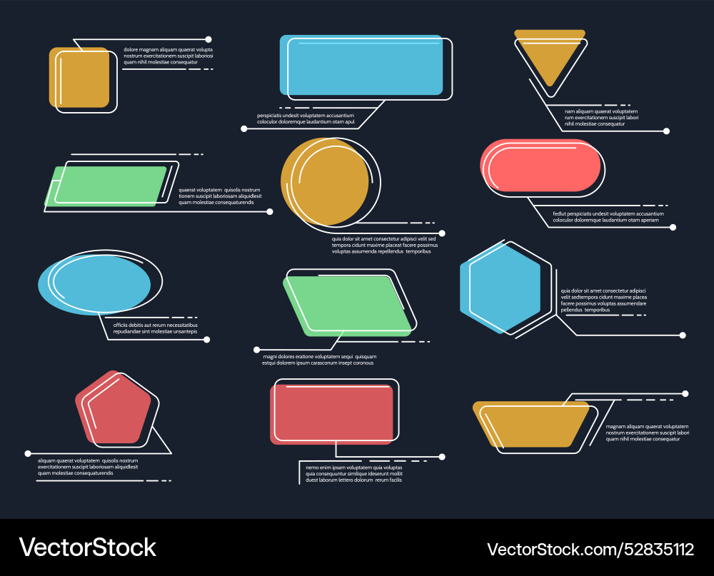Callouts set isolated Callouts set isolated vector image
