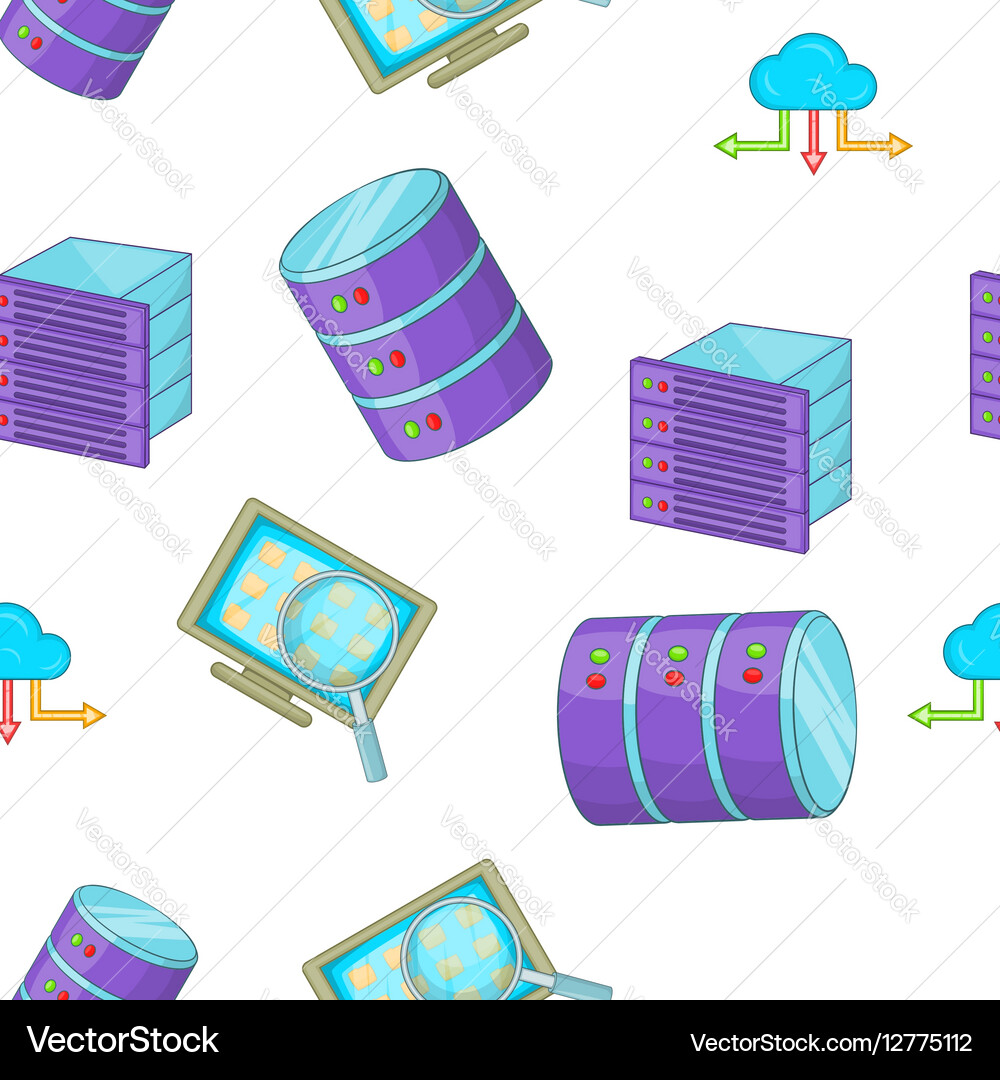 Computer data pattern cartoon style Vector Image