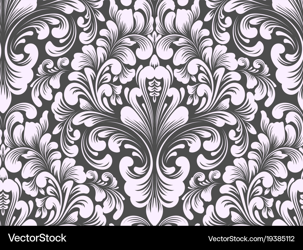 Damask seamless pattern element classical vector image