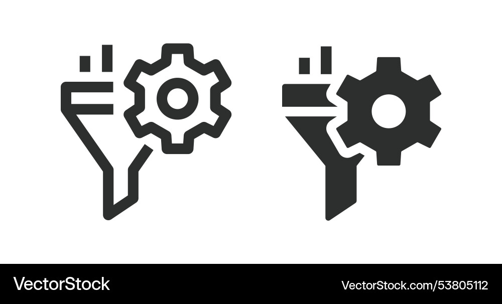Data filtering icons on white background Data filtering icons on white background vector image