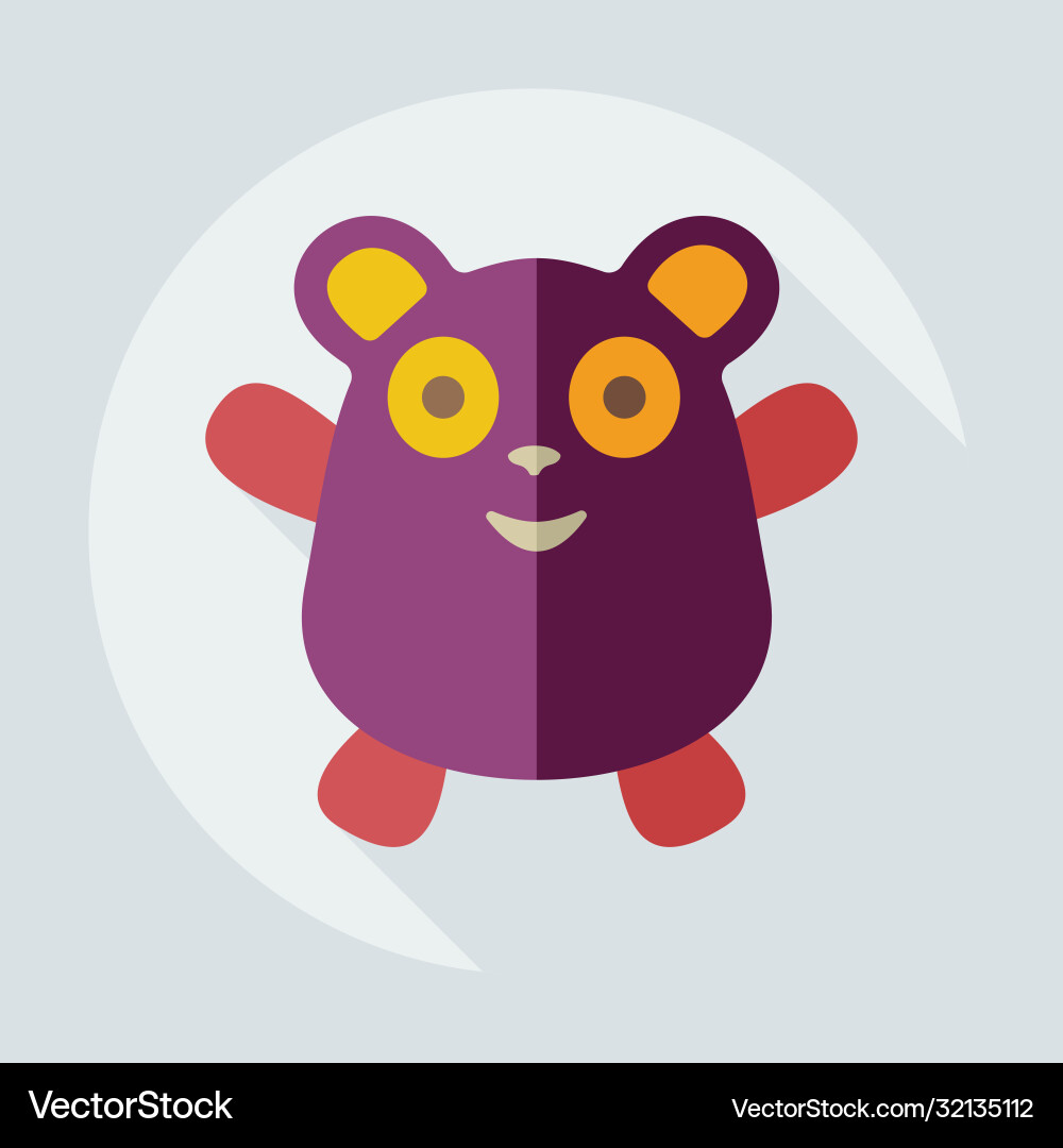 Flat modern design with shadow icons pandas vector image