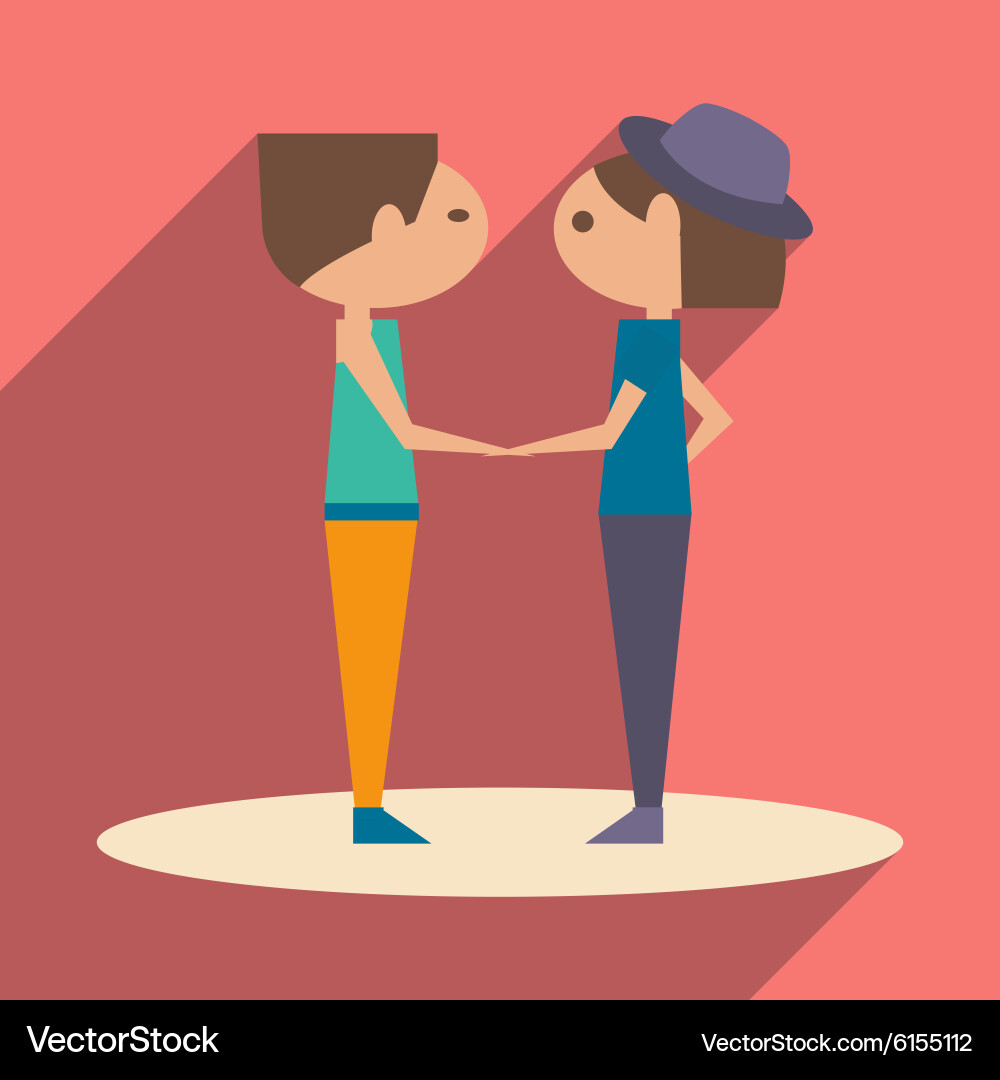 Flat with shadow icon and mobile application vector image