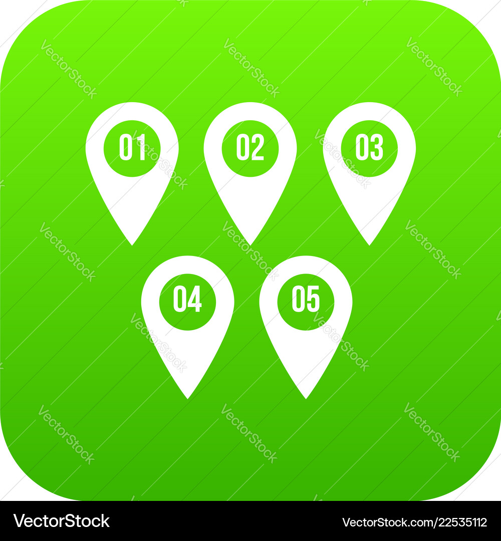 Pointer marks icon digital green Pointer marks icon digital green vector image
