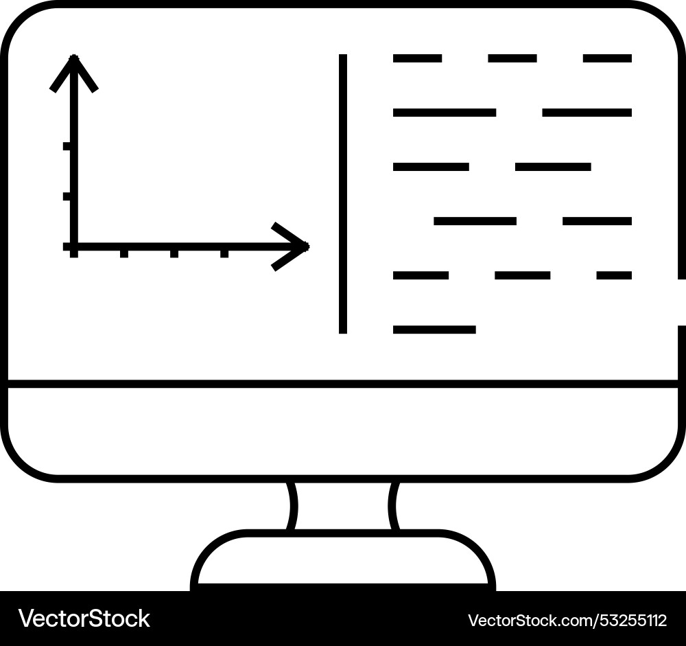 Programming data science line icon Programming data science line icon vector image