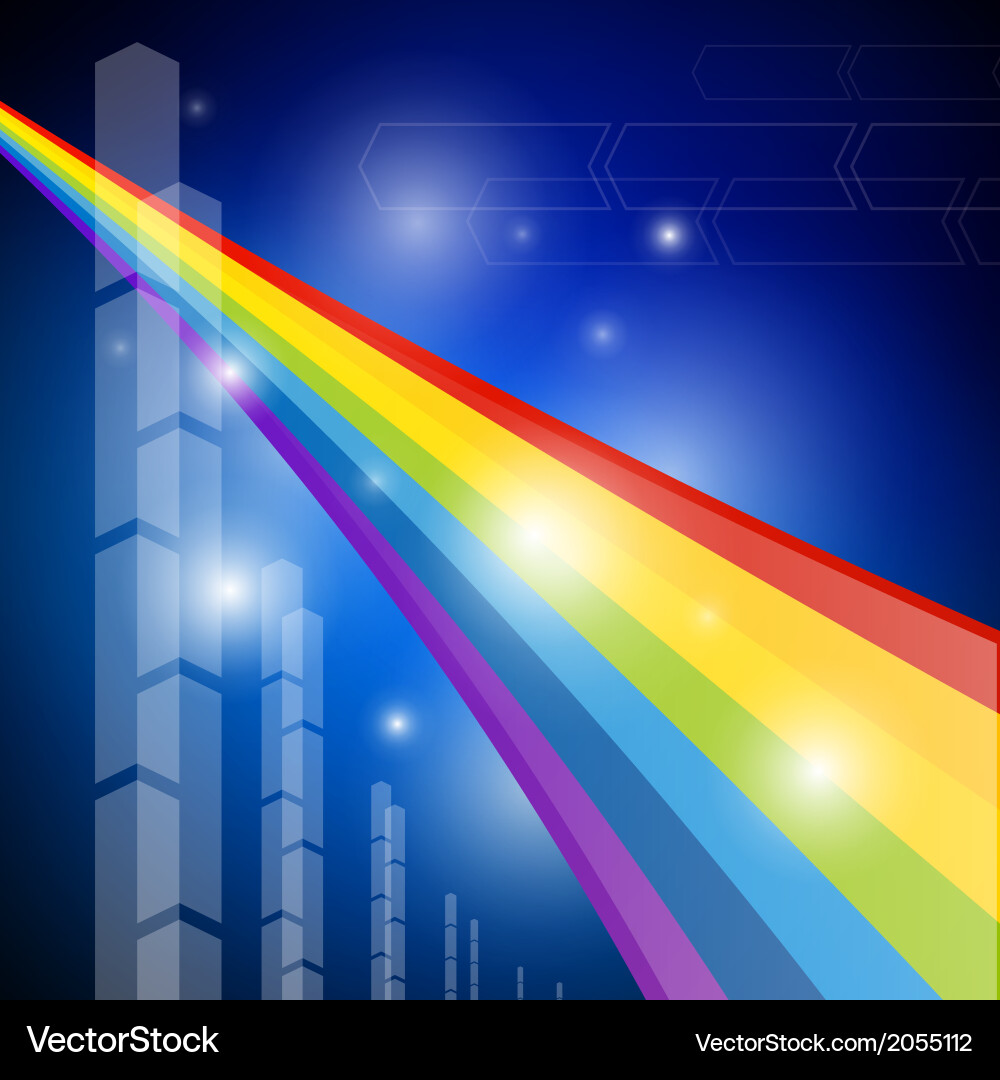 Rainbow color abstract transparent background vector image