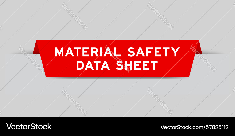 Red color inserted label with word material Red color inserted label with word material Vector Image