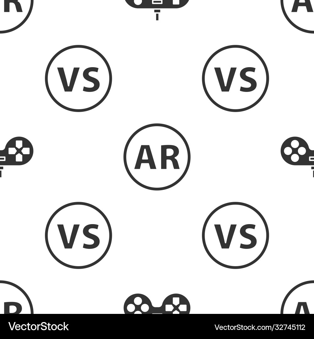 Set gamepad ar augmented reality and vs versus Set gamepad ar augmented reality and vs versus vector image