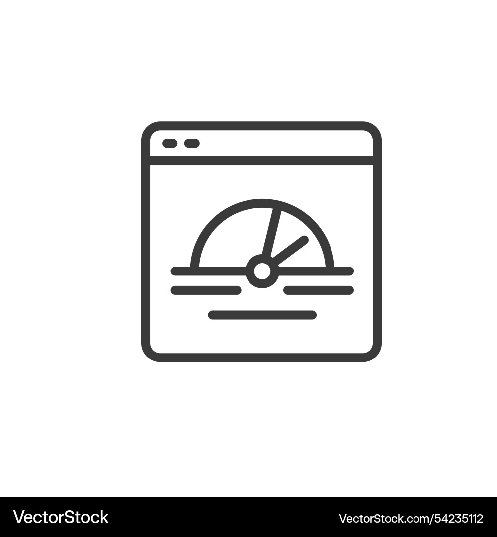 Test internet speed icon in line design Test internet speed icon in line design vector image