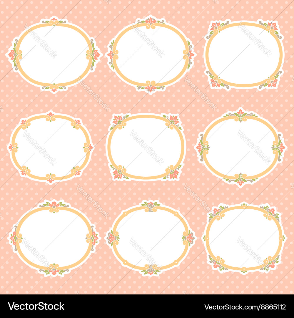 Vignette frames color vector image