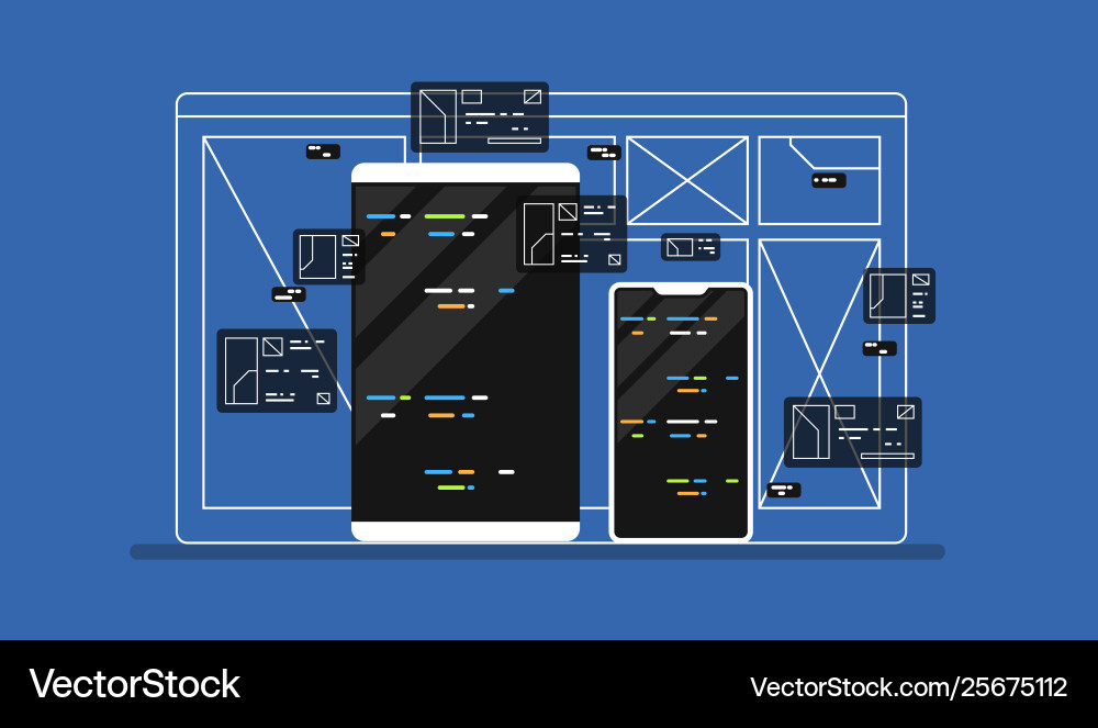 Web development programming Web development programming vector image