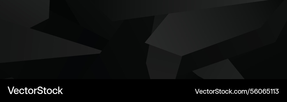Abstract geometric black background with angular vector image