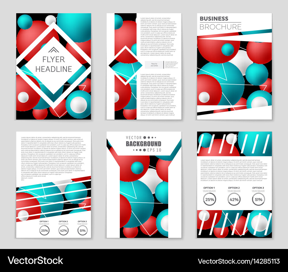 Abstract layout background set for art vector image