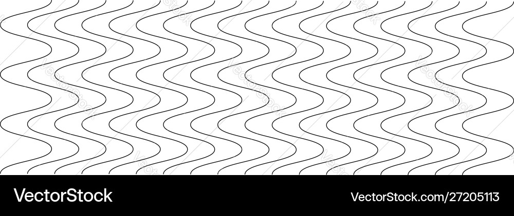 Abstract wavy waving zigzag lines elementvertical Vector Image