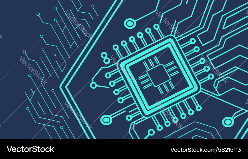 Advanced Processor Module Vector Image