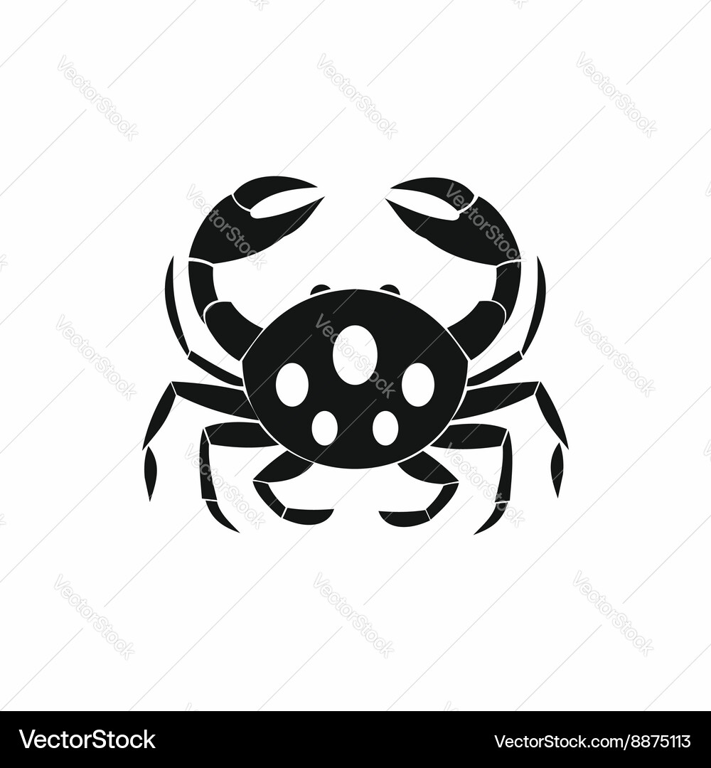 Crab icon simple style vector image