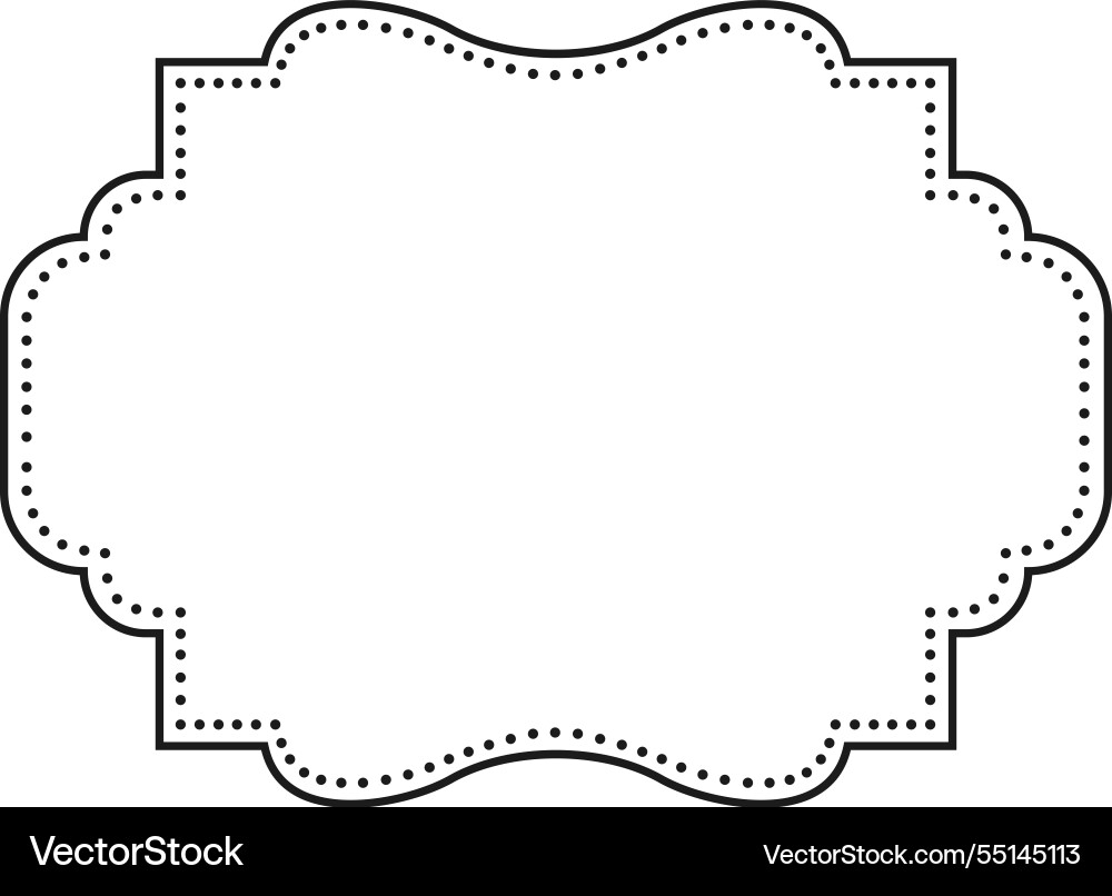 Decorative frame with dotted border creating vector image
