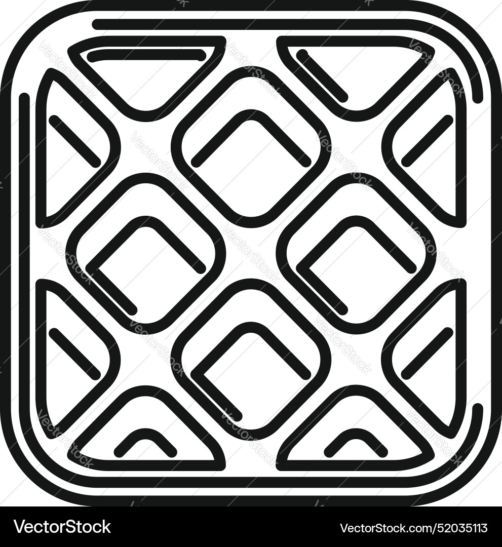 Empty ice cube tray forming geometric pattern Vector Image