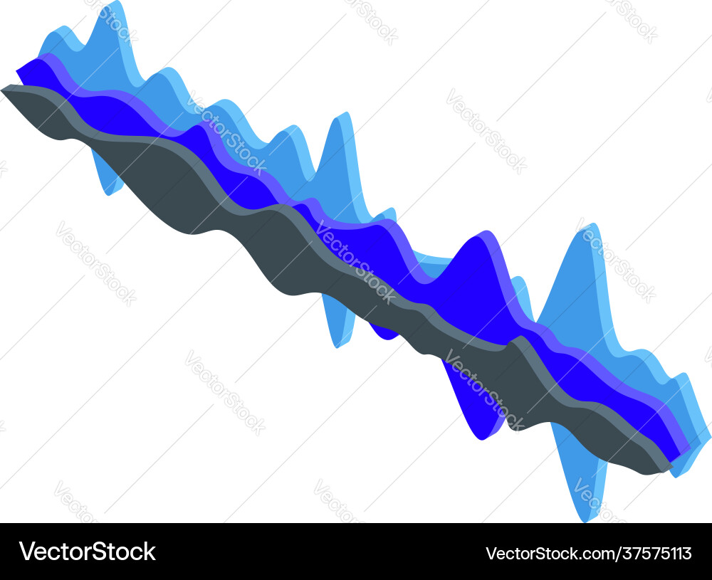 Graph speech recognition icon isometric style Graph speech recognition icon isometric style vector image