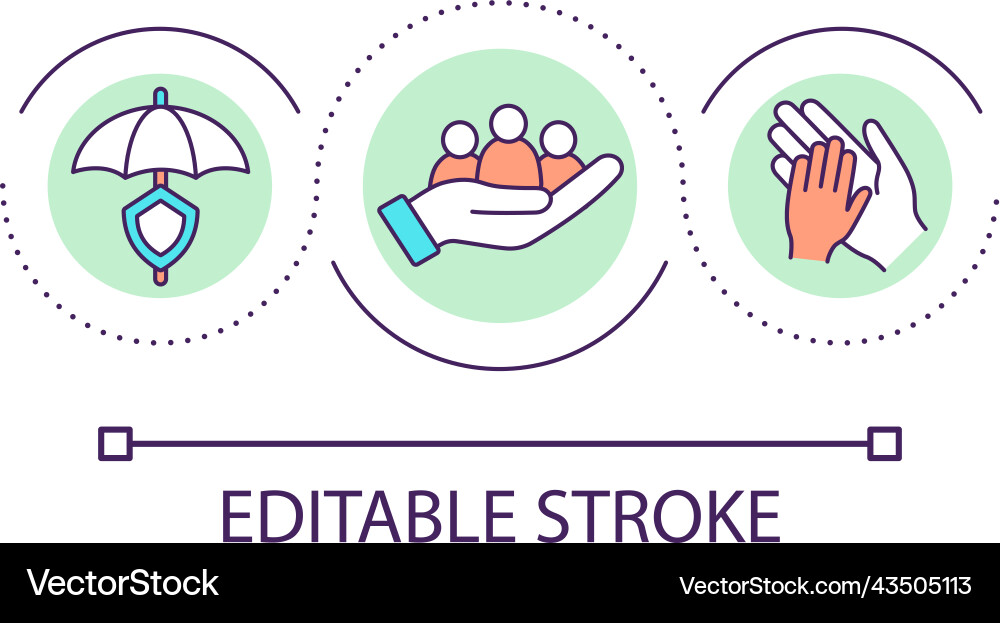 Insurance coverage loop concept icon Insurance coverage loop concept icon Vector Image