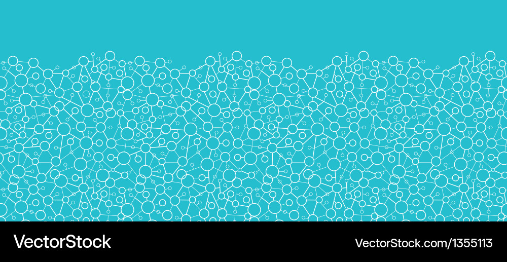 Molecular structure horizontal seamless pattern Vector Image