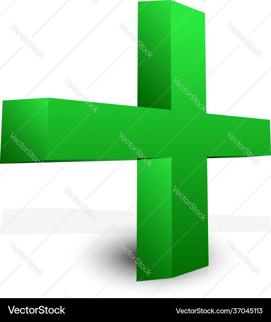 Plus cross sign mathematics math concepts add Plus cross sign mathematics math concepts add vector image