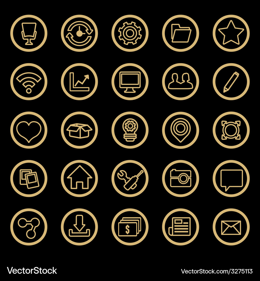 Set of web icons for design vector image