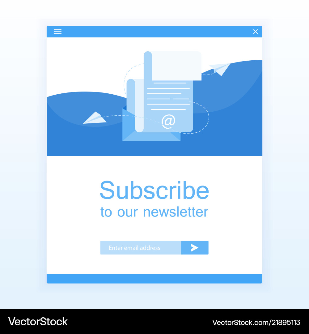 Subscribe to newsletter open message Vector Image