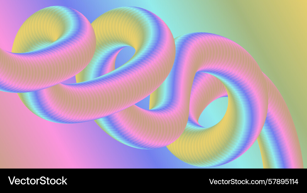 3d flowing blend gradient multicolor abstract Vector Image