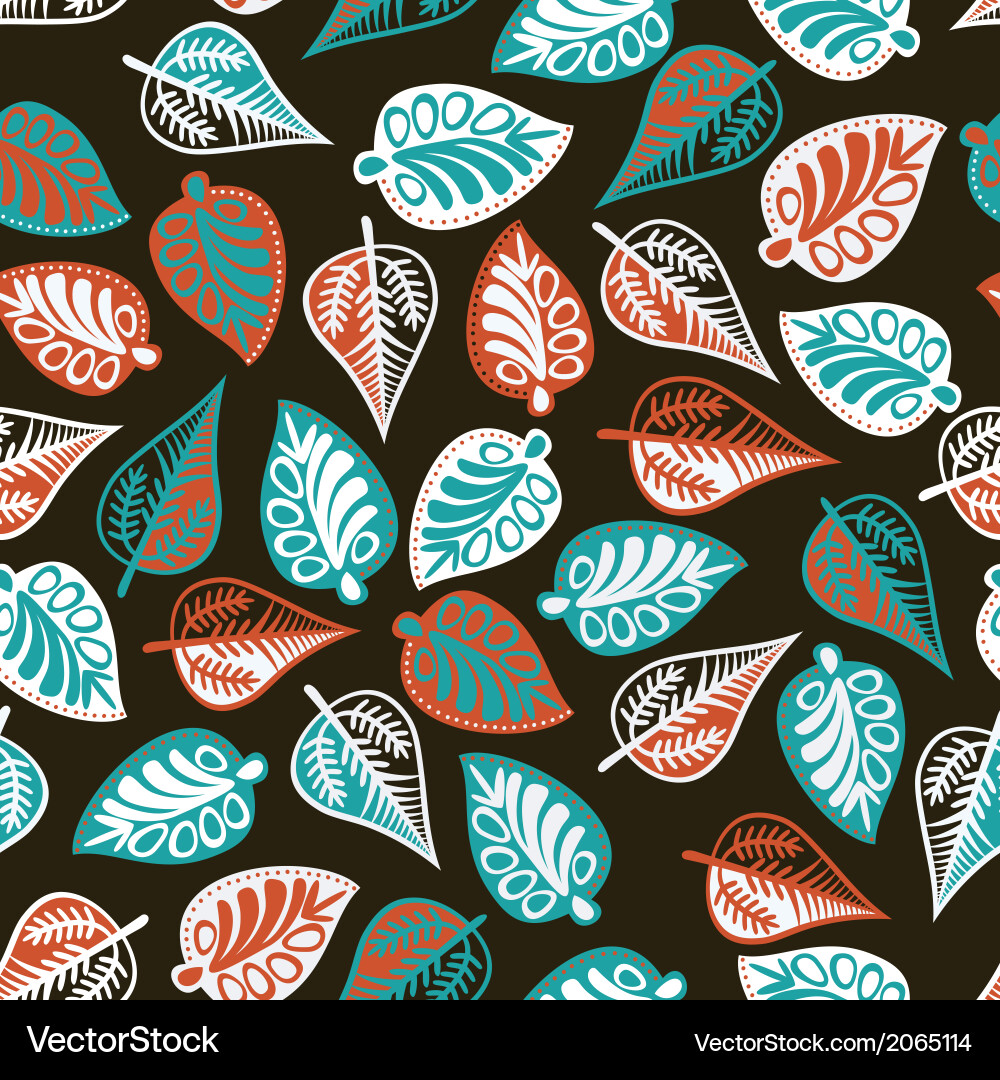 A seamless pattern with leafautumn leaf background vector image